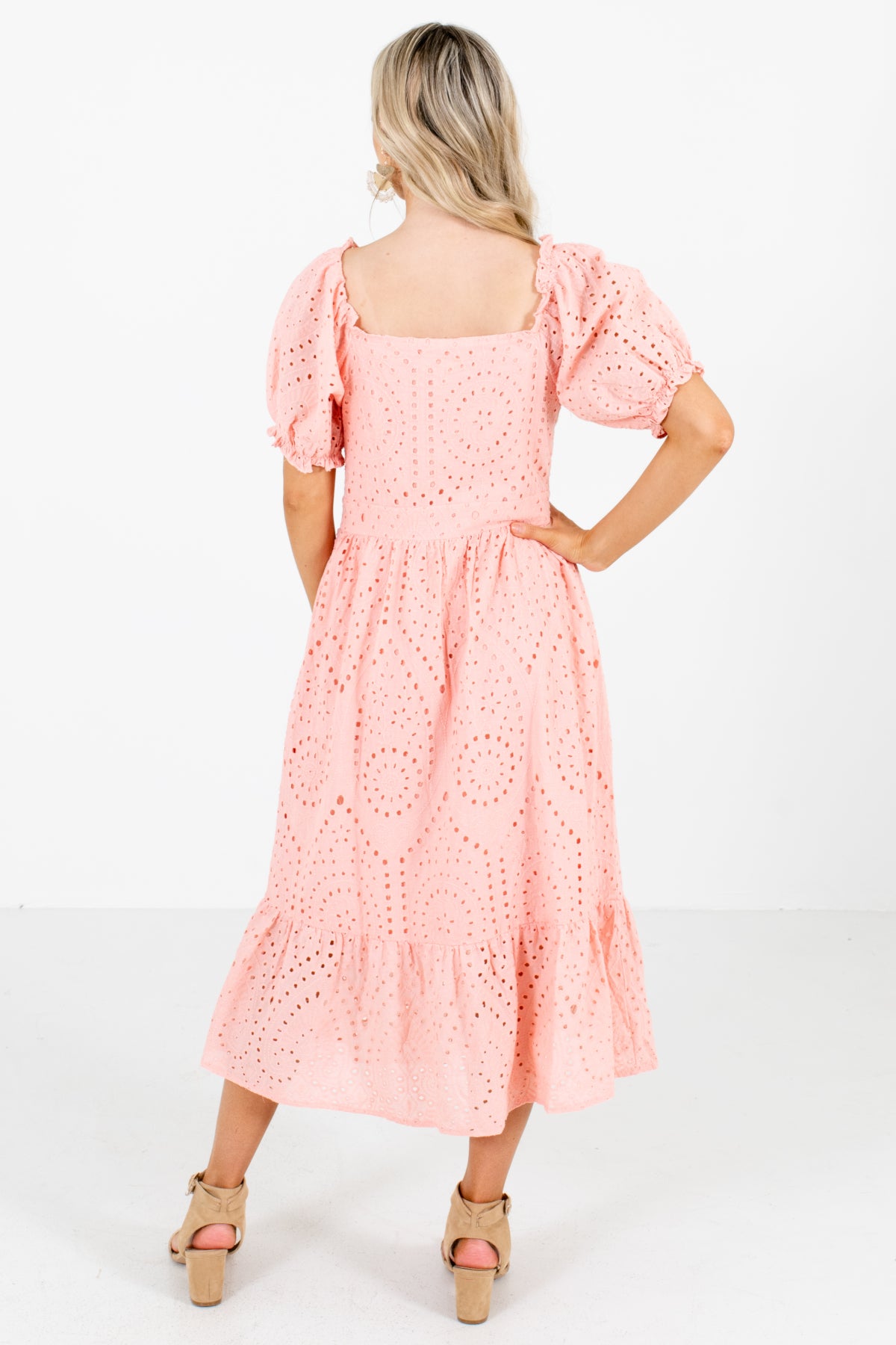 Southern Summer Pink Midi Dress ...